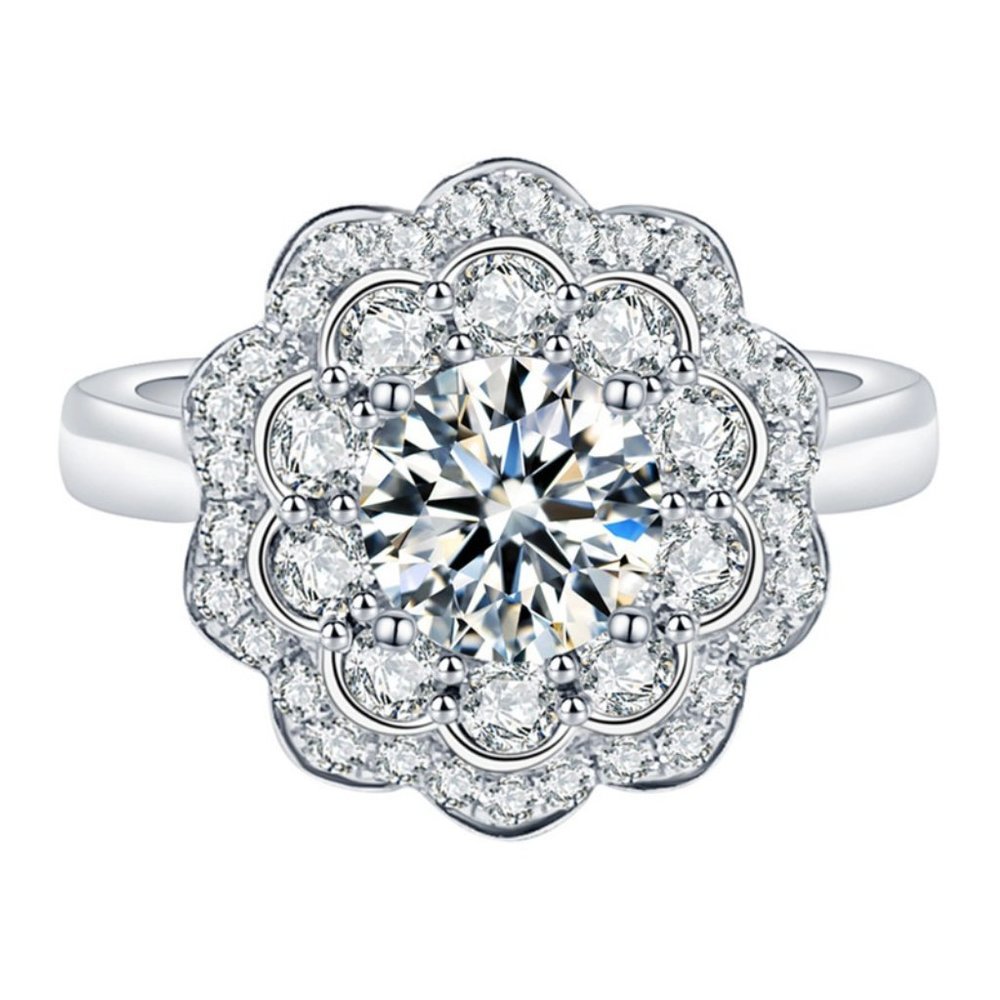 💎 925 Silver Plated Round cut CZ Wedding Ring for Women, FB16FA1118
